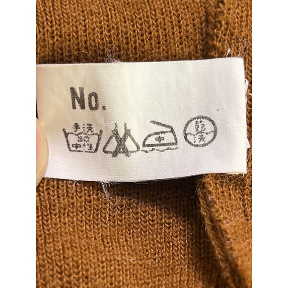 Yukali Wool Blend Brown Cowl Neck Sweater D-Ring Sleeve Detail Size 10 - Picture 10 of 10